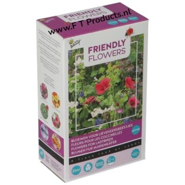 Buzzy® Strooidoosje Friendly Flower Lieveheersbeestjes 25m²