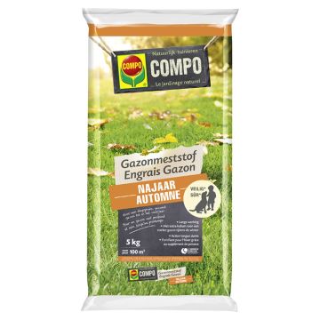 COMPO Gazonmeststof Najaar 5 kg voor 100 m²