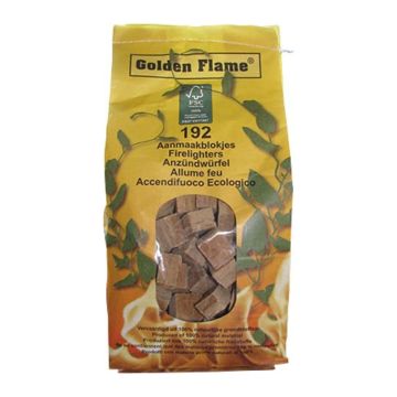 Golden Flame bruine aanmaakblokjes FSC – 192 stuks