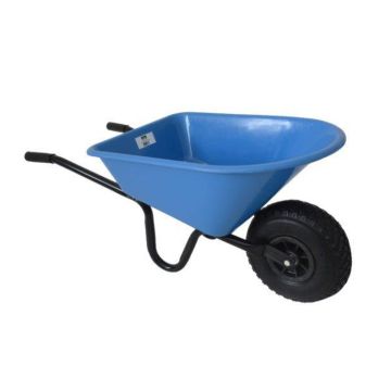 MM Eurotool metalen kinderkruiwagen met kunststof bak - Blauw