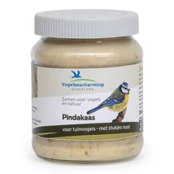 Vogelbescherming vogel pindakaas met stukjes noot