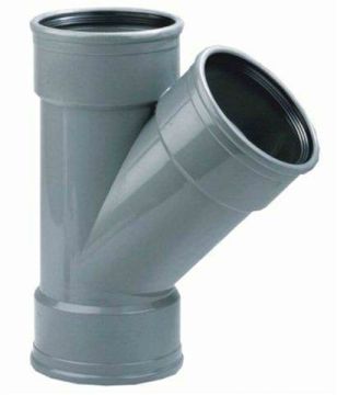 PVC T-stuk 45° 3 x Manchet