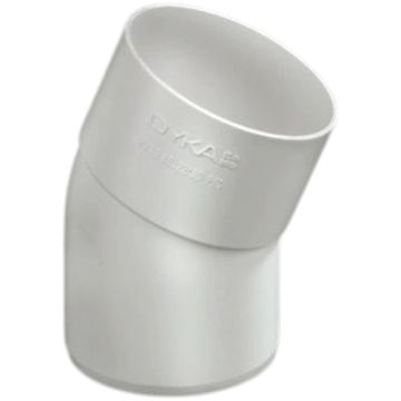 PVC 80 mm Bocht 22° Graden Wit - (mof-spie) HWA 