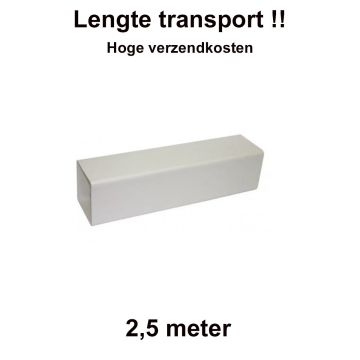 Vierkante regenpijp wit 2,5 meter square line