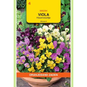 Oranjeband Viola, Hoornviooltje gemengd