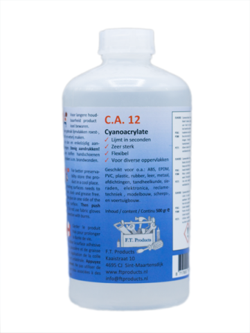 F.T. Products lijm CA12 500gram