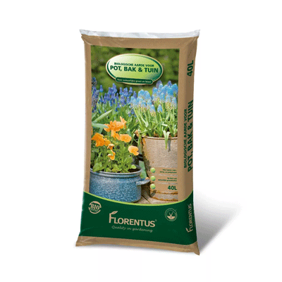 Florentus biologische aarde pot-bak-tuin 40l