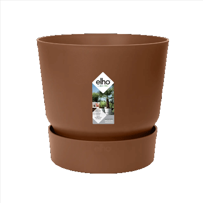 Elho Greenville bloempot rond 18cm gemberbruin