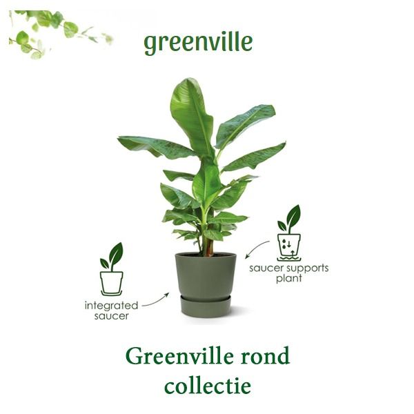 Elho greenville bloempot rond collectie