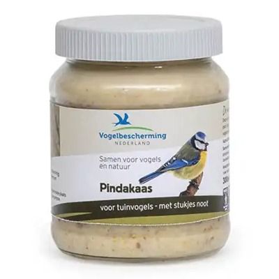 Vogelbescherming pindakaas met stukjes noot 300ml