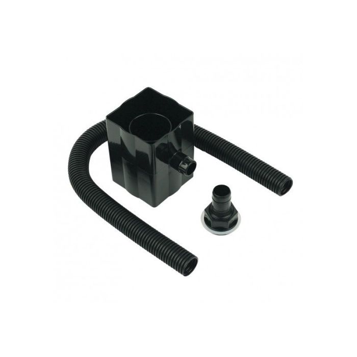 Square line regenwaterafleider regenton zwart