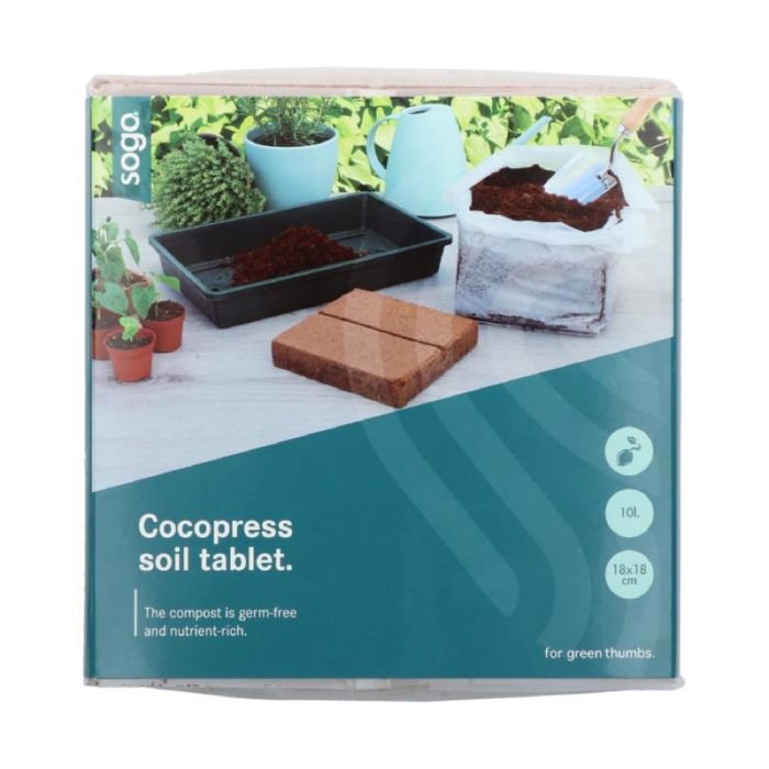 SOGO Cocos tablet 10 liter, 18x18cm