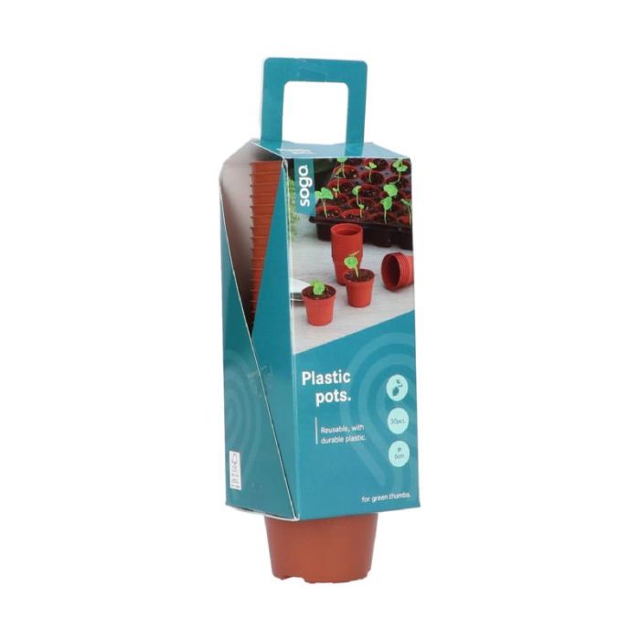 SOGO Plastic potje terra kleur 6cm 30st.