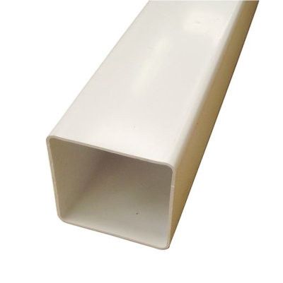 Square line regenpijp vierkant 65 mm wit