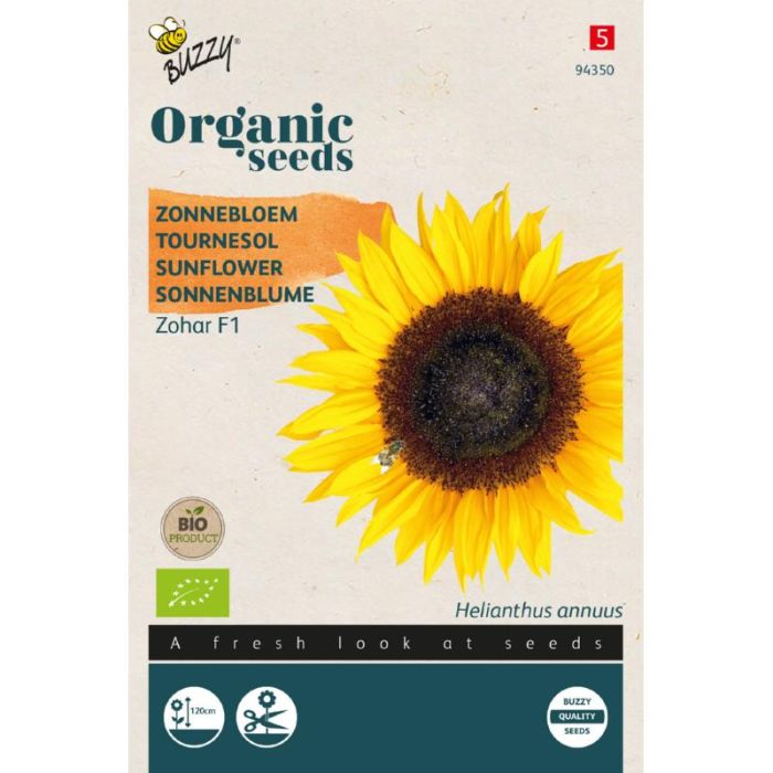 Buzzy® Organic Helianthus, Zonnebloem Zohar F1 (BIO)