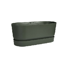 Elho Greenville terrace trough 80 cm Bladgroen wheels