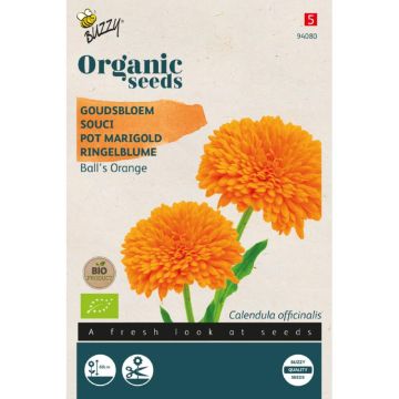 Buzzy® Organic Calendula, Goudsbloem Ball's Orange (BIO)