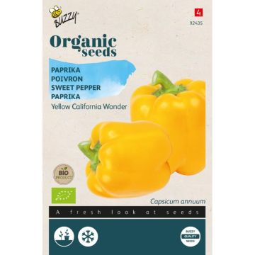 Buzzy® Organic Paprika Yellow California Wonder  zaden(BIO) gele paprika