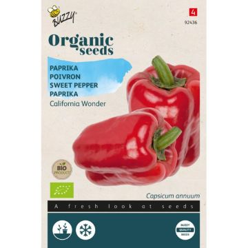 Buzzy® Organic Paprika California Wonder zaden(BIO) rode paprika