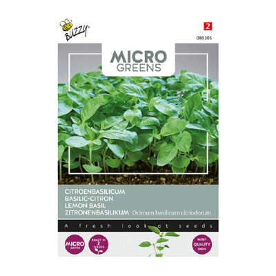Buzzy micro greens citroenbasilicum
