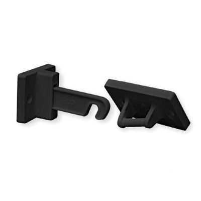 Deurvanger haak groot zwart