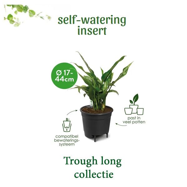 Elho self watering pot- binnenpot - living black