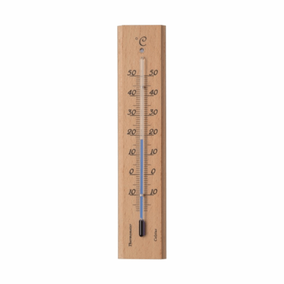 Nature wandthermometer hout