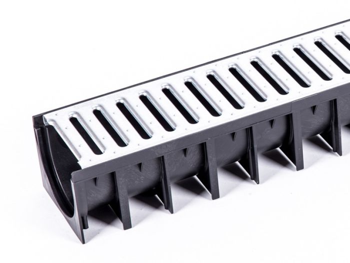 lijngoot 1 meter gegalvaniseerd deksel mufle