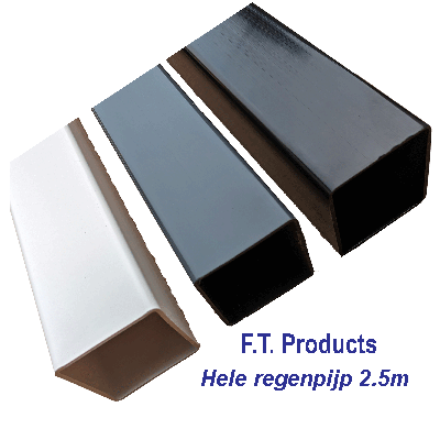 Square line hele regenpijp 2.5m