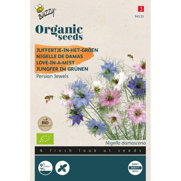 Buzzy® Organic Nigella, Juffertje-in-het groen Persian Jewel (BIO)