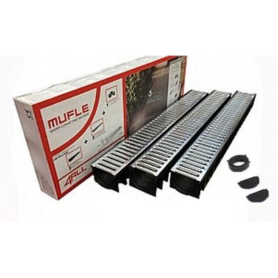 Mufle lijngoot gegalvaniseerd deksel 3 meter