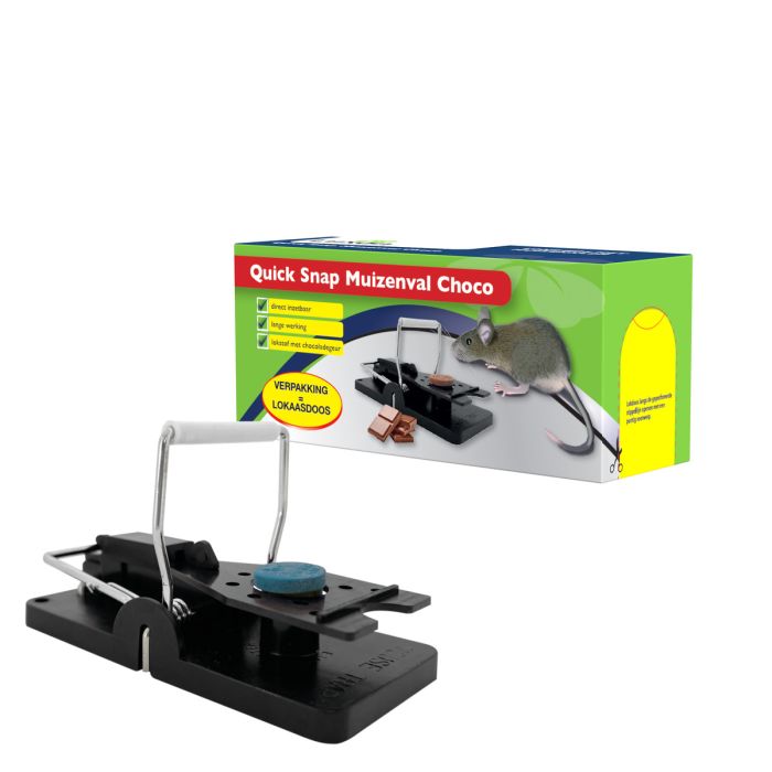 Luxan Quick Snap Muizenval Choco – val met lokdoos