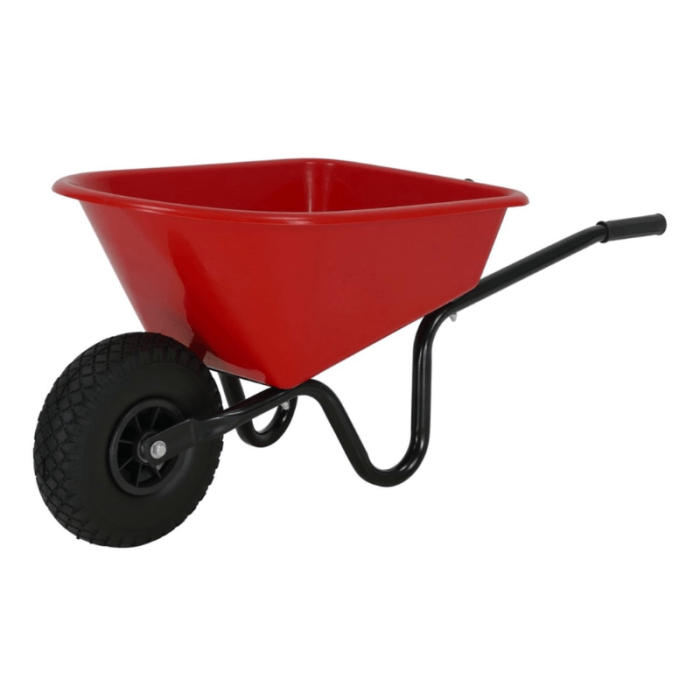 MM Eurotool Metalen Kinderkruiwagen met Kunststof Bak - Rood
