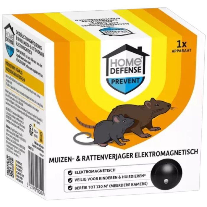 Muizen- & Rattenverjager Home Defense 130m² Elektromagnetische Muis en Rat Verjager