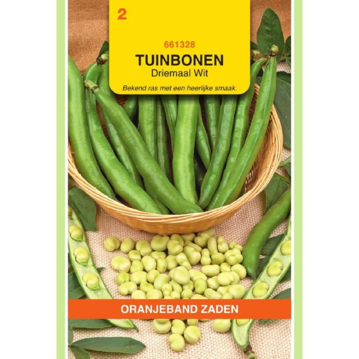 Oranjeband Tuinbonen Driemaal Wit 15g