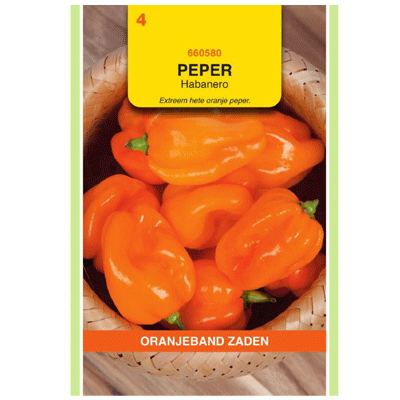 Oranjeband zaden Peper Habanero Oranje