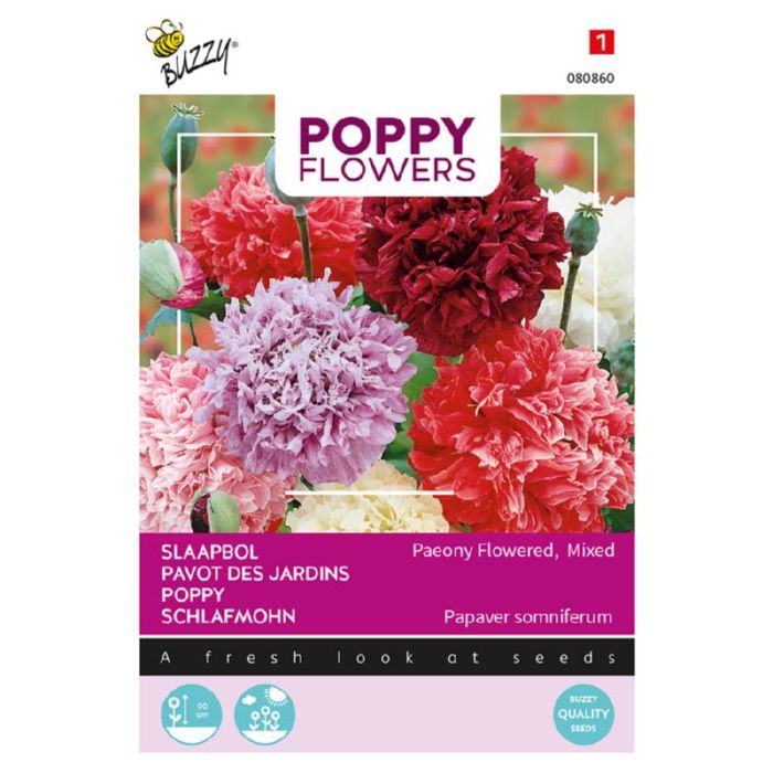 Buzzy® Poppy Flowers, Slaapbol Pioenbloemige papaver