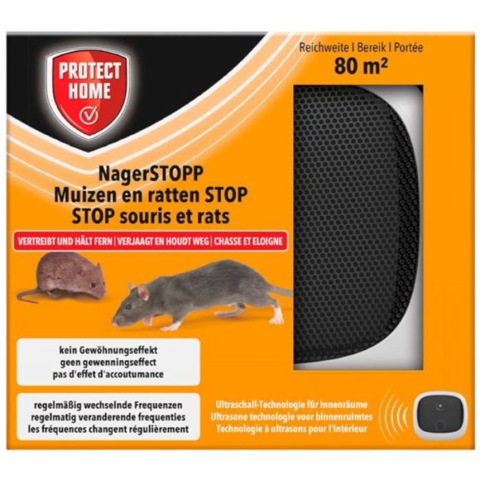 Protect Home Ultrasonic 80 m² muizen en ratten STOP