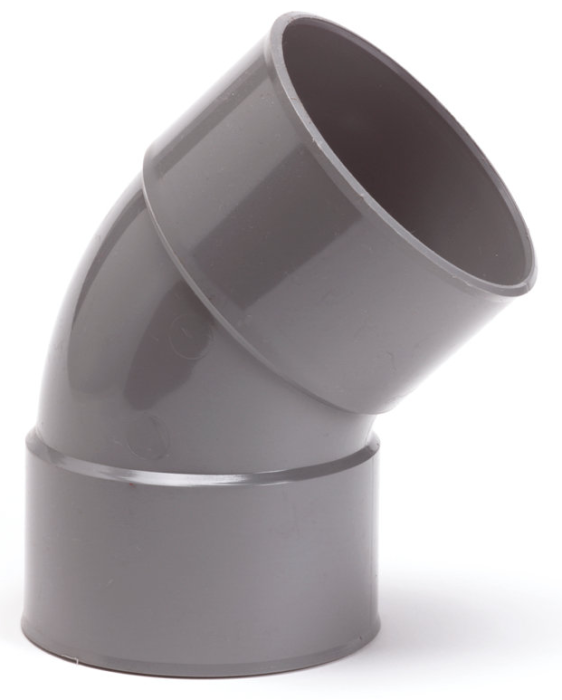 PVC Bocht 45° 2xLV