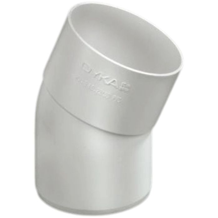 PVC 80 mm Bocht 22° Graden Wit - (mof-spie) HWA 
