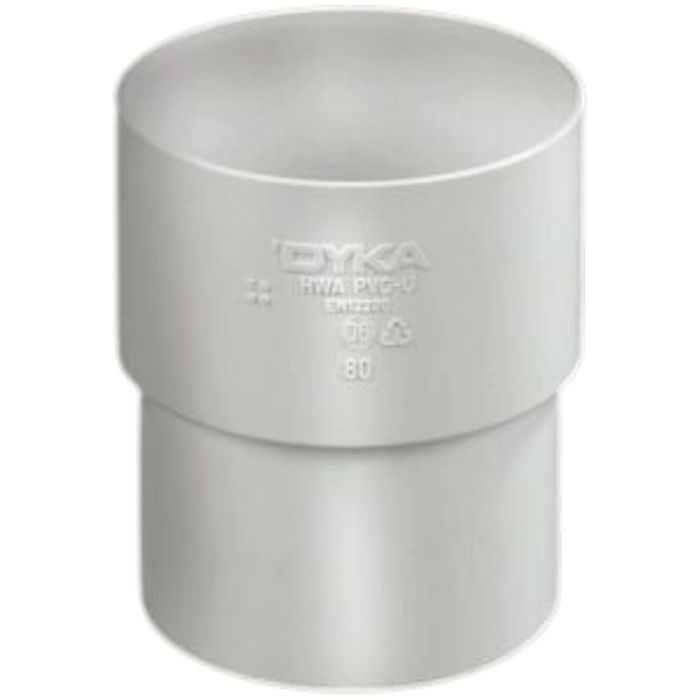 PVC 80 mm HWA Wit Mof - Verjongde Spie Steekmof