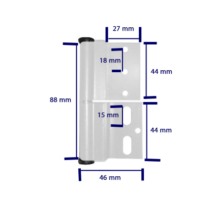 Ellbee deur scharnier aluminium links
