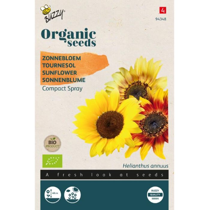 Buzzy® Organic Helianthus, Zonnebloem Compact Spray(BIO)