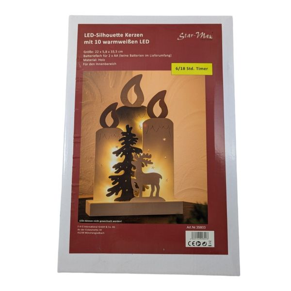 Houten kerstversiering met led - Kerstversiering kopen? | Korting tot 55
